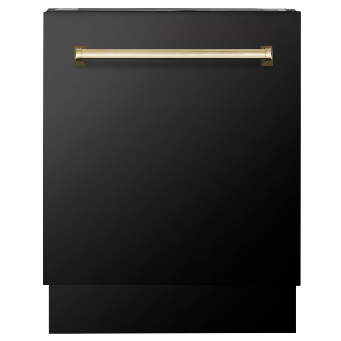 ZLINE Autograph Edition 24" 3rd Rack Top Control Tall Tub Dishwasher in Black Stainless Steel with Accent Handle, 51dBa (DWVZ-BS-24) [Color: Champagne Bronze]