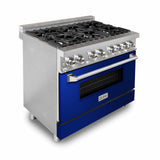 ZLINE 36 in. Dual Fuel Range with Gas Stove and Electric Oven in Stainless Steel (RA36) [Color: Black Matte]