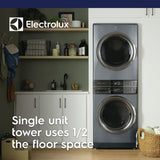 Electrolux Laundry Tower Single Unit Front Load 4.5 Cu. Ft. Washer & 8 Cu. Ft. Electric Dryer