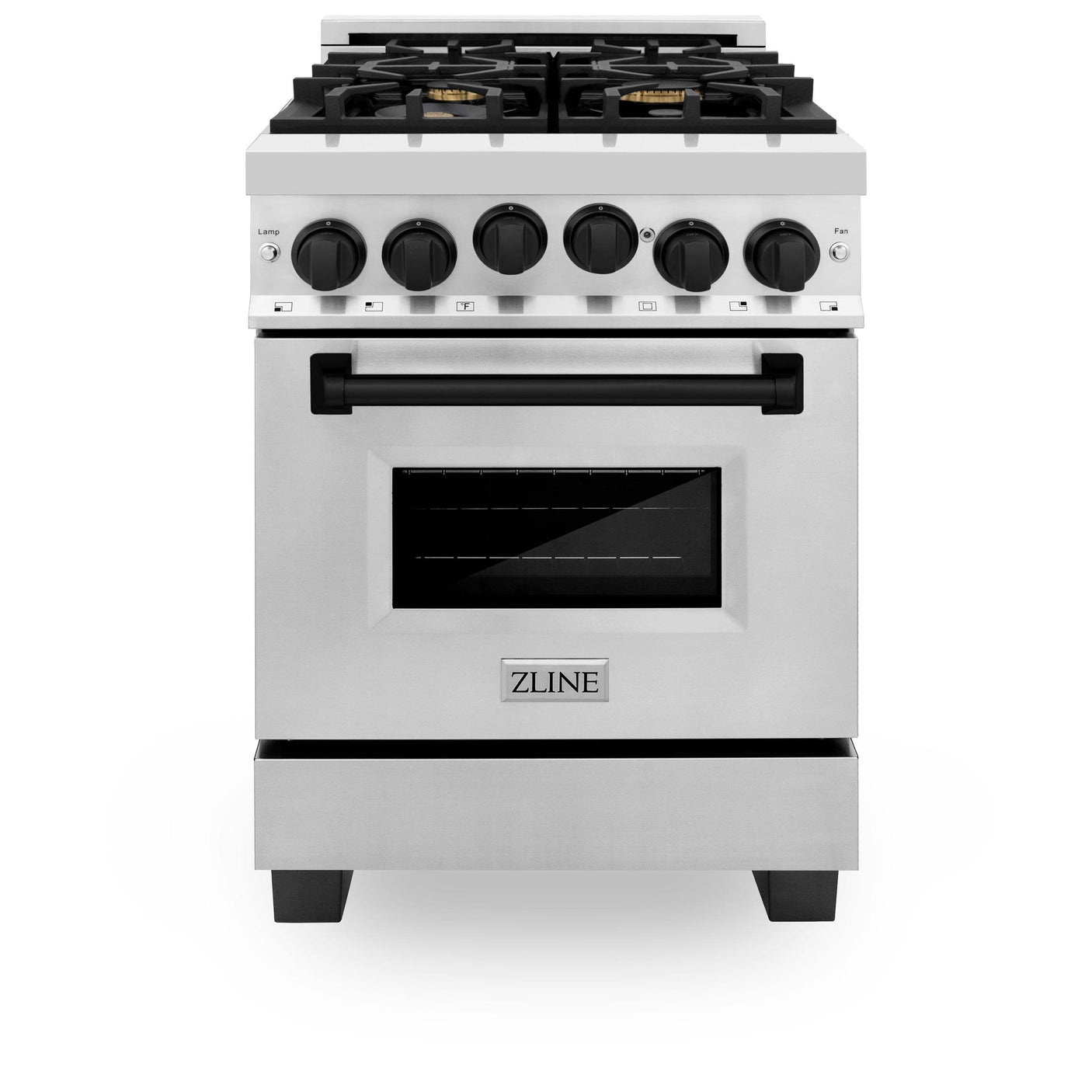 ZLINE Autograph Edition 24" 2.8 cu. ft. Range with Gas Stove and Gas Oven in Stainless Steel with Accents (RGZ-24) [Color: Champagne Bronze]