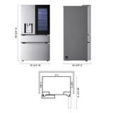 29 cu. ft. Smart InstaView® Door-in-Door® Standard-Depth MAX™ 4-Door French Door Refrigerator with MyColor™