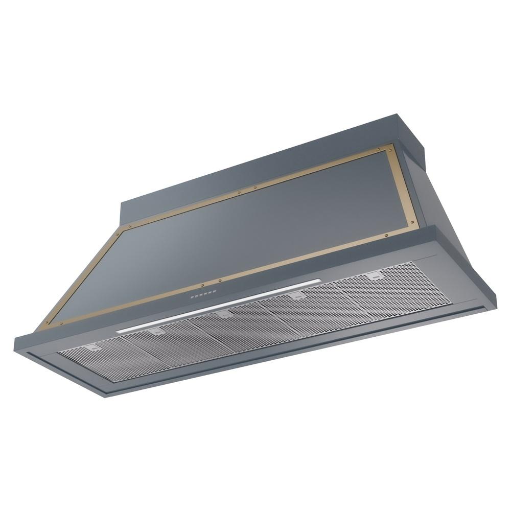 ILVE UANB60BGG Nostalgie Noblesse 60 inch Range Hood (Blue Grey, Brass)