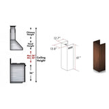 ZLINE 61" Wooden Chimney Extension for Ceilings up to 12.5 ft. (373AW-E)