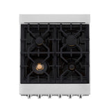 ZLINE 24 in. 2.8 cu. ft. Range with Gas Stove and Gas Oven in DuraSnow Stainless Steel (RGS-SN-24) [Color: Black Matte]