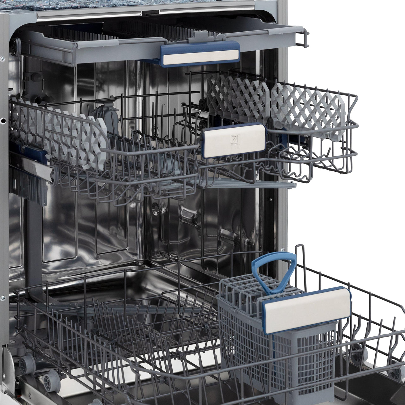 ZLINE 24" Tallac Series 3rd Rack Dishwasher in Custom Panel Ready with Stainless Steel Tub, 51dBa (DWV-24)