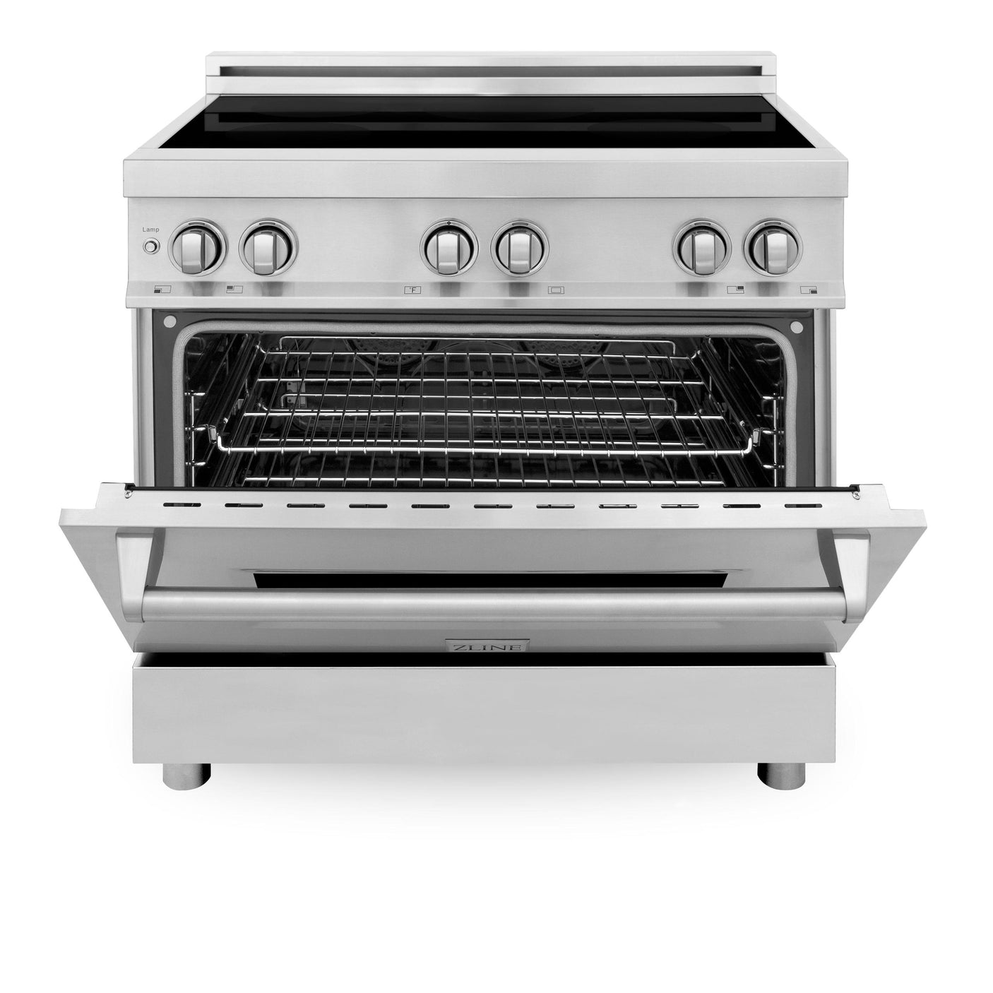 ZLINE 36" 4.6 cu. ft. Induction Range with a 4 Element Stove and Electric Oven in Stainless Steel (RAIND-36) [Color: DuraSnow®]