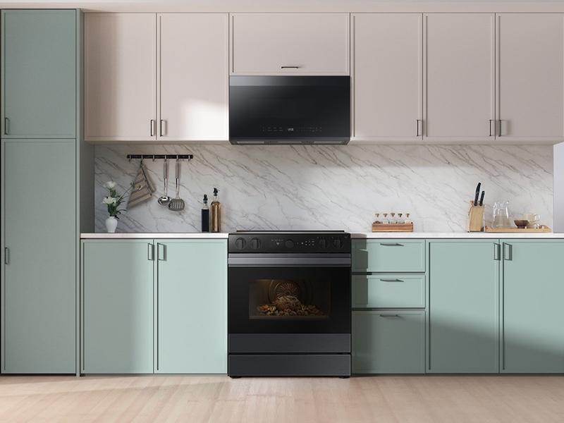 Bespoke 6.3 cu. ft. Smart Slide-In ENERGY STAR® Certified Electric Range with Air Fry in Matte Black Steel