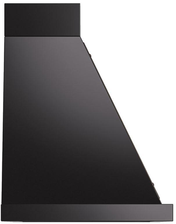 Nostalgie 36 Inch Glossy Black Wall Mount Convertible Range Hood