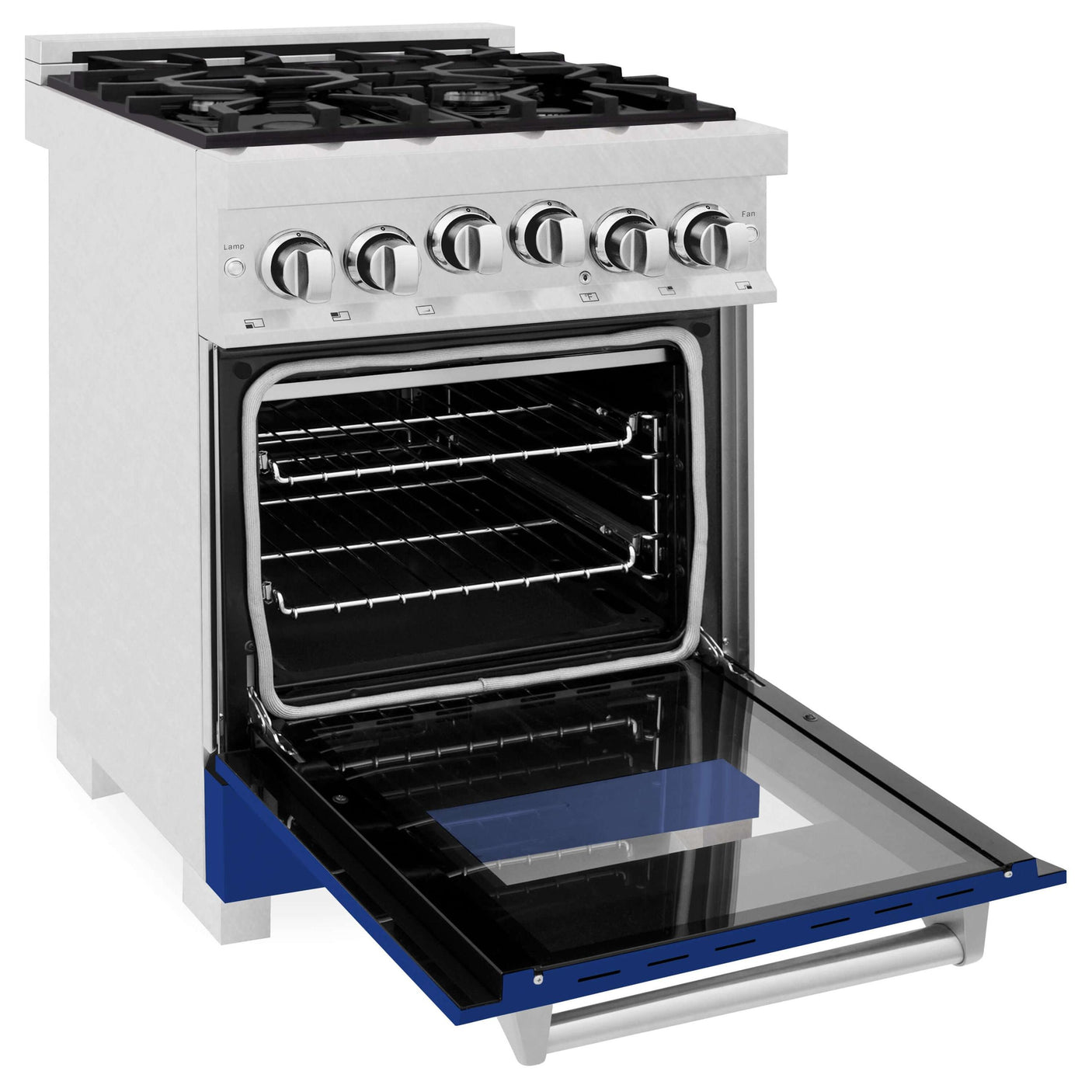 ZLINE 24 in. 2.8 cu. ft. Range with Gas Stove and Gas Oven in DuraSnow Stainless Steel (RGS-SN-24) [Color: DuraSnow Stainless Steel with Brass Burners]