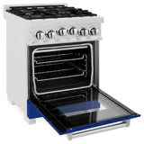 ZLINE 24 in. 2.8 cu. ft. Range with Gas Stove and Gas Oven in DuraSnow Stainless Steel (RGS-SN-24) [Color: Blue Matte]