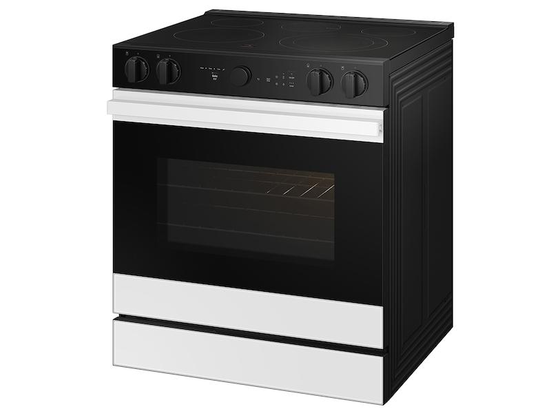 Bespoke 6.3 cu. ft. Smart Slide-In Electric Range with Air Sous Vide & Air Fry in White Glass