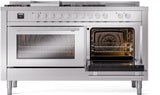 Professional Plus II 60 Inch Dual Fuel Natural Gas Freestanding Range in Stainless Steel with Trim