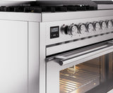 Professional Plus II 48 Inch Dual Fuel Natural Gas Freestanding Range in Stainless Steel with Trim