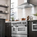 ZLINE 48" 6.0 cu. ft. Range with Gas Stove and Gas Oven in Stainless Steel (RG48) [Color: Black Matte]