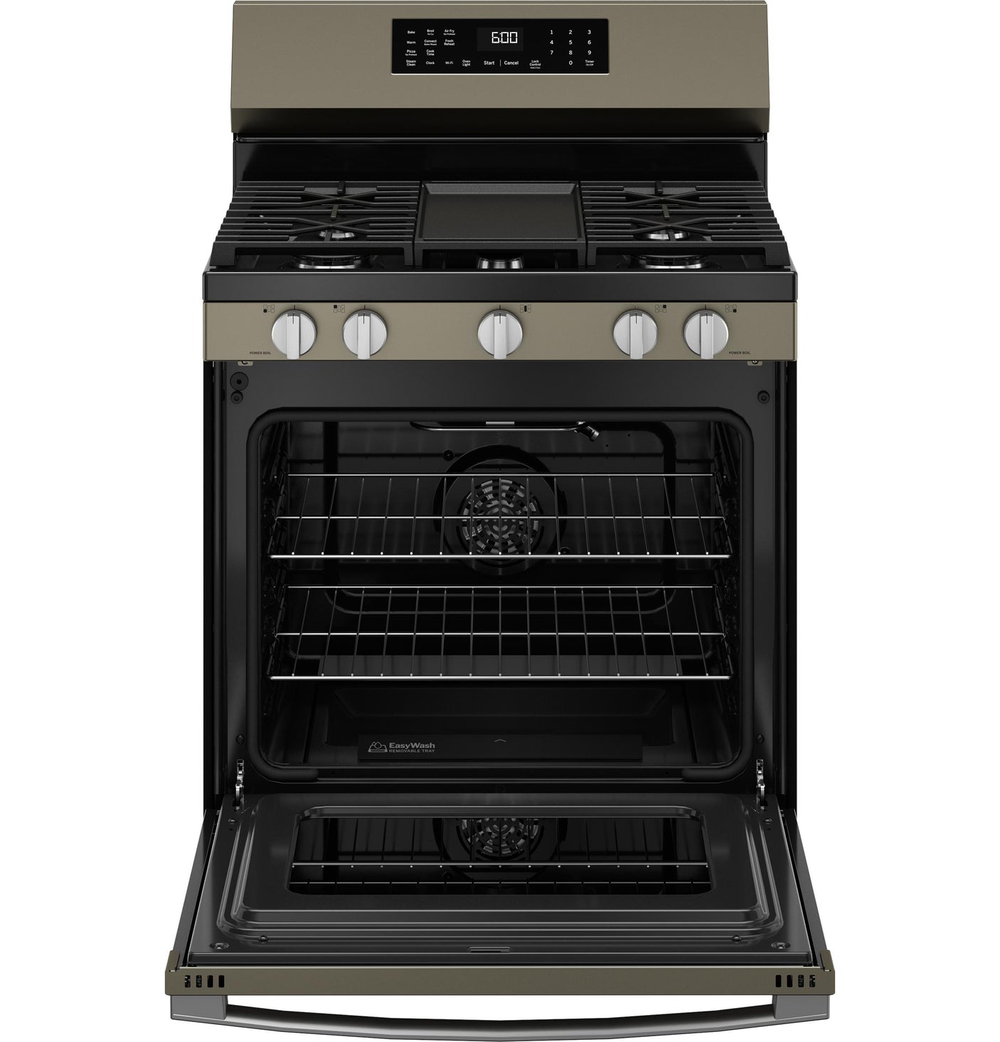 GE® 30" Free-Standing Gas Convection Range with No Preheat Air Fry and EasyWash™ Oven Tray