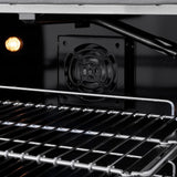 ZLINE Autograph Edition 36 in. 5.2 cu. ft. Paramount Dual Fuel Range with 6 Burner Gas Cooktop and Electric Convection Oven in Stainless Steel with Matte Black Accents (SDRZ-36-MB)