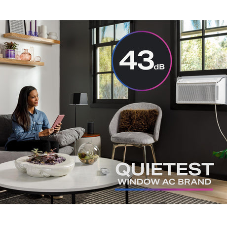 GE Profile™ 8,200 BTU Smart Ultra Quiet Window Air Conditioner for Medium Rooms up to 350 sq. ft.