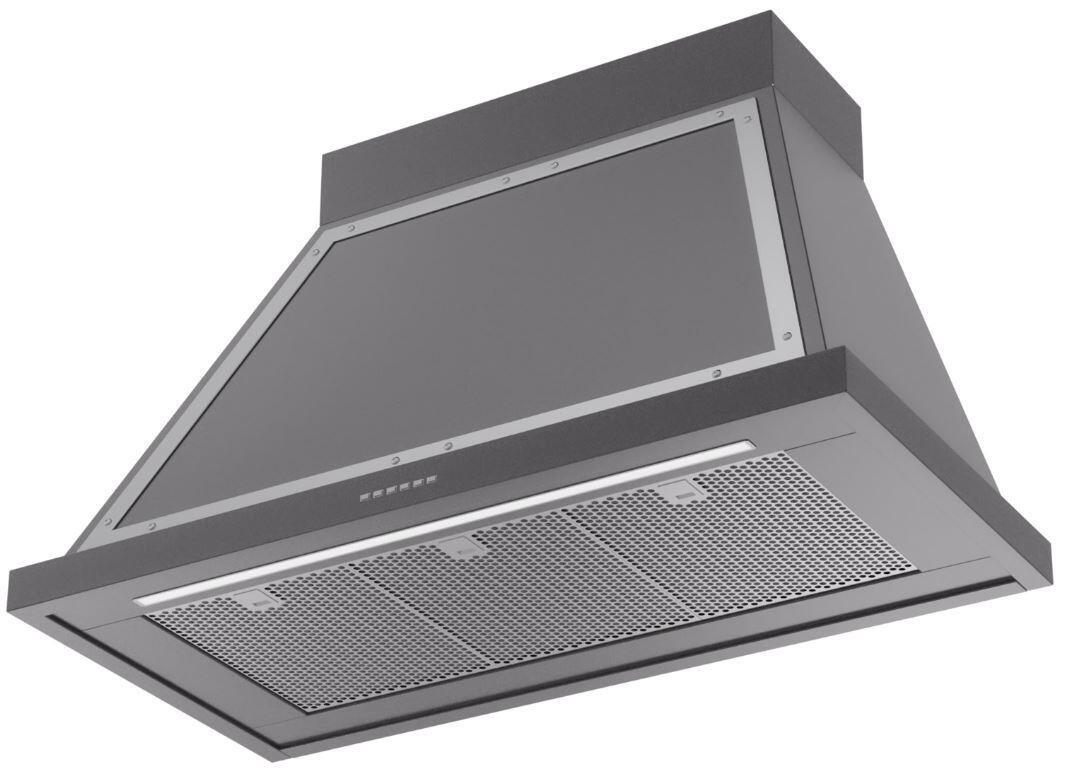 Nostalgie 40 Inch Matte Graphite Wall Mount Convertible Range Hood