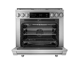 Dual Fuel Pro Range, Silver Stainless Steel, Natural Gas