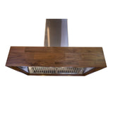 ZLINE Remote Blower Designer Series Wooden Island Mount Range Hood in Butcher Block (681iW-RD/RS)