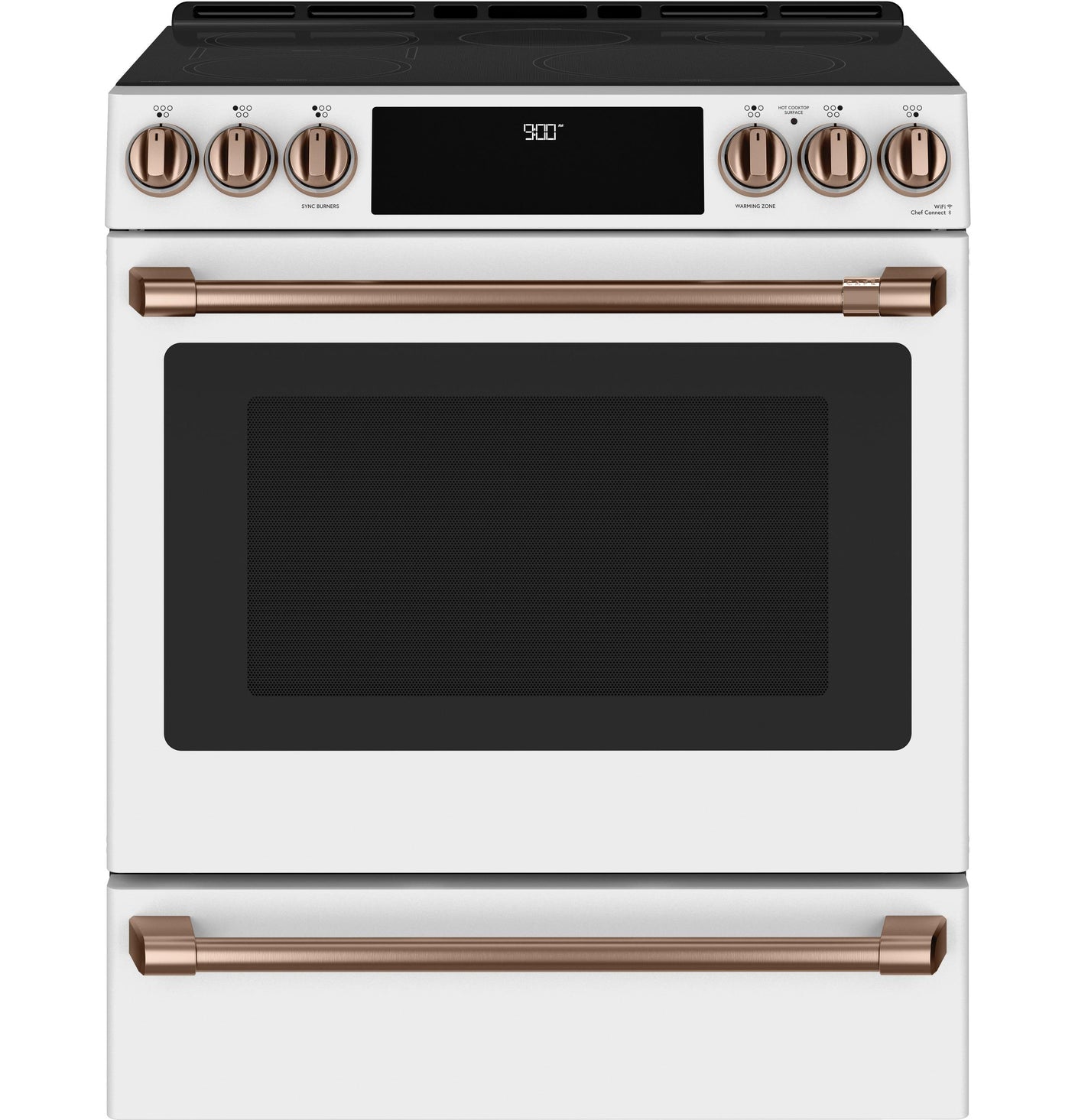 Café™ 30" Smart Slide-In, Front-Control, Induction and Convection Range with Warming Drawer