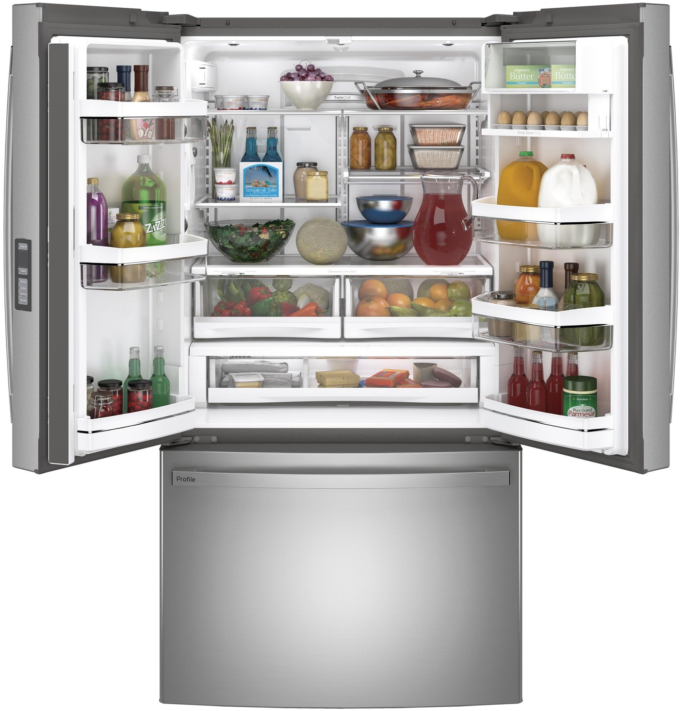 GE Profile™ ENERGY STAR® 23.1 Cu. Ft. Counter-Depth Fingerprint Resistant French-Door Refrigerator