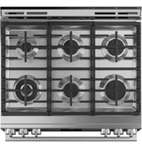 Café™ 30" Smart Slide-In, Front-Control, Gas Range with Convection Oven in Platinum Glass