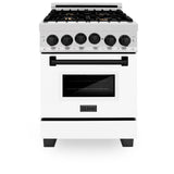 ZLINE Autograph Edition 24" 2.8 cu. ft. Range with Gas Stove and Gas Oven in DuraSnow Stainless Steel with White Matte Door and Accents (RGSZ-WM-24) [Color: Matte Black]