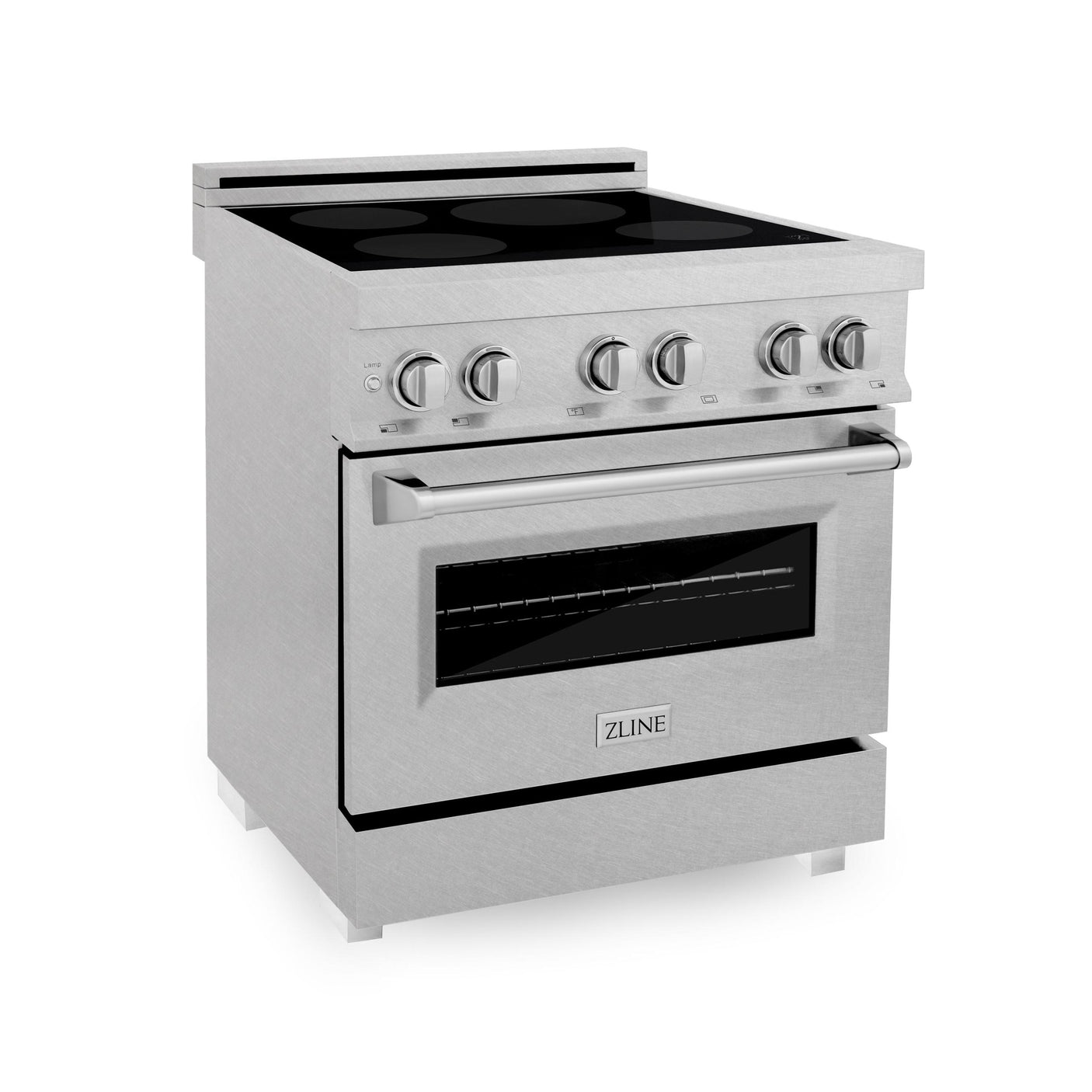 ZLINE 30" 4.0 cu. ft. Induction Range in DuraSnow with a 4 Element Stove and Electric Oven (RAINDS-30) [Color: Black Matte]