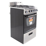 Avanti 20" Compact Gas Range Oven - Stainless Steel / 2.1 cu. ft.