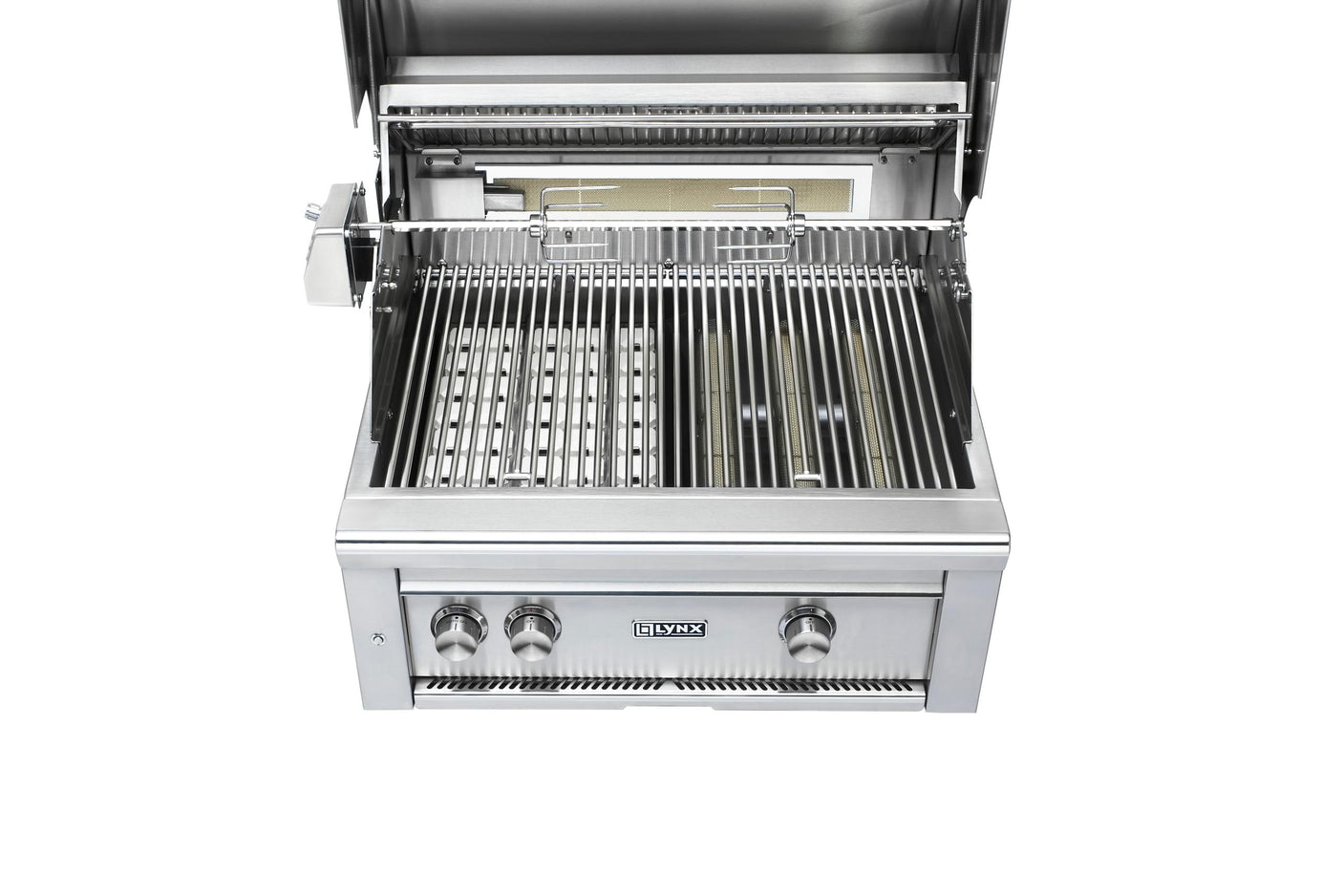 27" Lynx Professional Built In Grill with 1 Trident™ and 1 Ceramic Burner and Rotisserie, LP