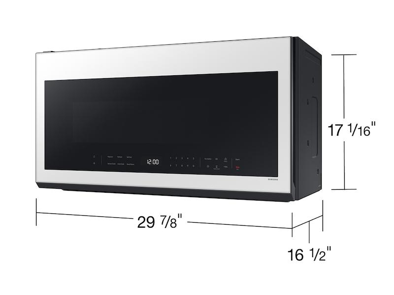 Bespoke 2.1 cu. ft. Over-the-Range Microwave with Wi-Fi in White Glass