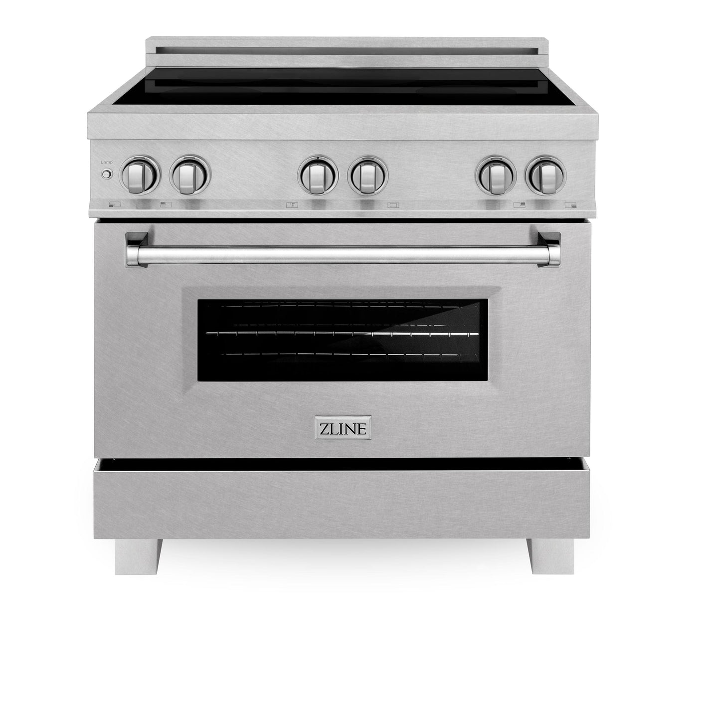 ZLINE 36" 4.6 cu. ft. Induction Range in DuraSnow with a 4 Element Stove and Electric Oven (RAINDS-36) [Color: Blue Gloss]