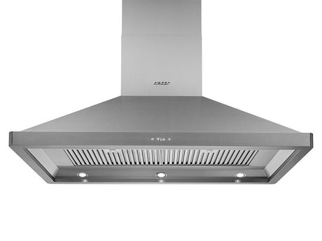 42" Chimney Island Hood, Silver Stainless Steel