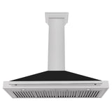 ZLINE 48 in. Convertible Fingerprint Resistant DuraSnow Stainless Steel Range Hood with Stainless Steel Handle (KB4SNX-48) [Color: Black Matte Shell]