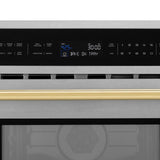 ZLINE 30" Autograph Microwave Oven in DuraSnow Stainless with Polished Gold Accents (MWOZ-30-SS-G)