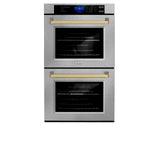 ZLINE 30" Autograph Edition Double Wall Oven with Self Clean and True Convection in DuraSnow Stainless Steel (AWDSZ-30) [Color: Champagne Bronze]