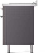 Nostalgie II 60 Inch Dual Fuel Liquid Propane Freestanding Range in Matte Graphite with Chrome Trim