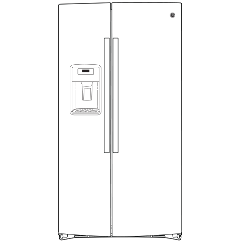 GE® ENERGY STAR® 23.0 Cu. Ft. Side-By-Side Refrigerator