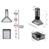 ZLINE Single Remote Blower Island Mount Range Hood in Stainless Steel (597i-RS)