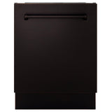 ZLINE 24" Tallac Series 3rd Rack Dishwasher with Traditional Handle, 51dBa (DWV-24) [Color: Black Stainless Steel]