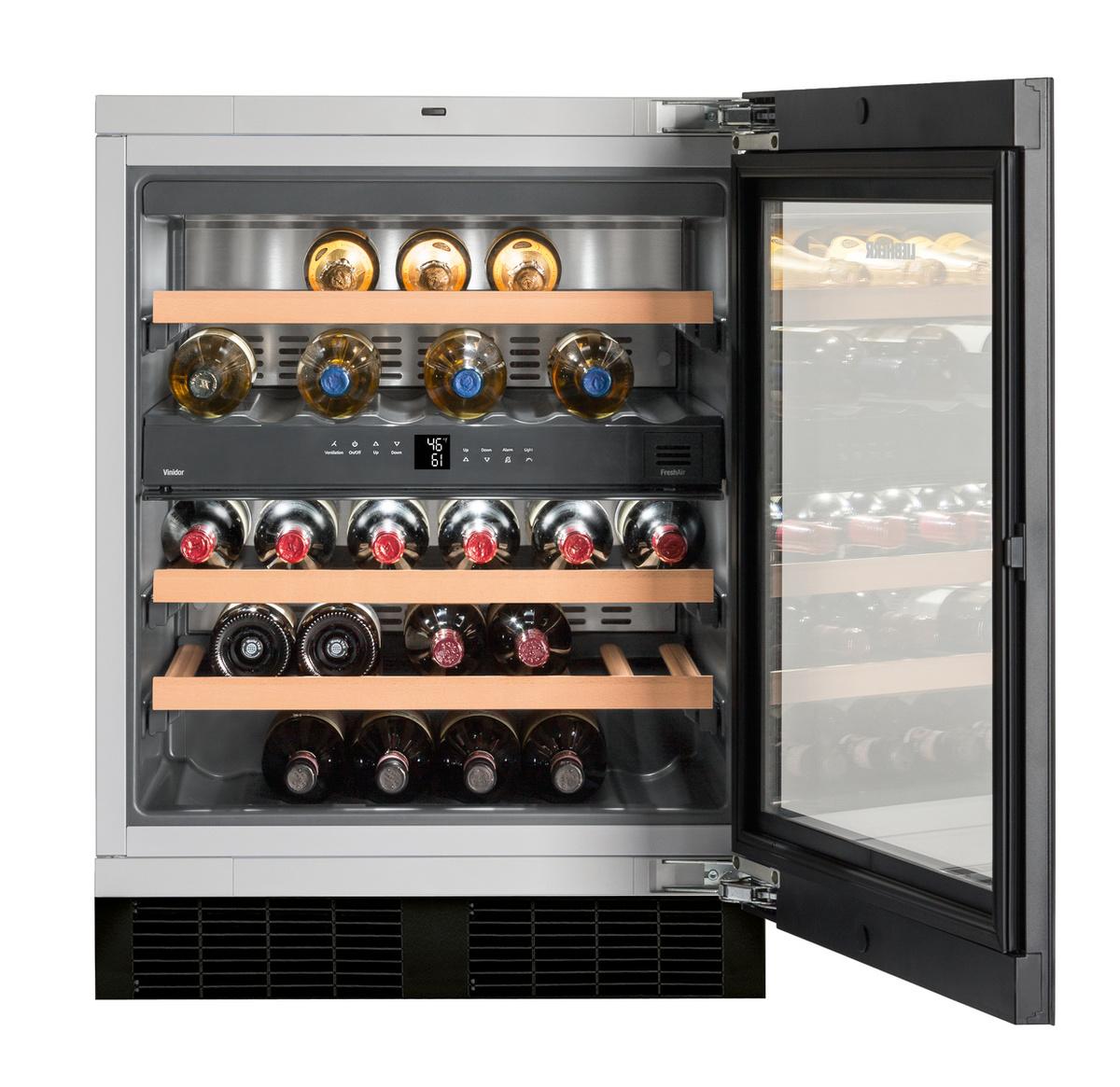 Built-under multi-temperature wine fridge