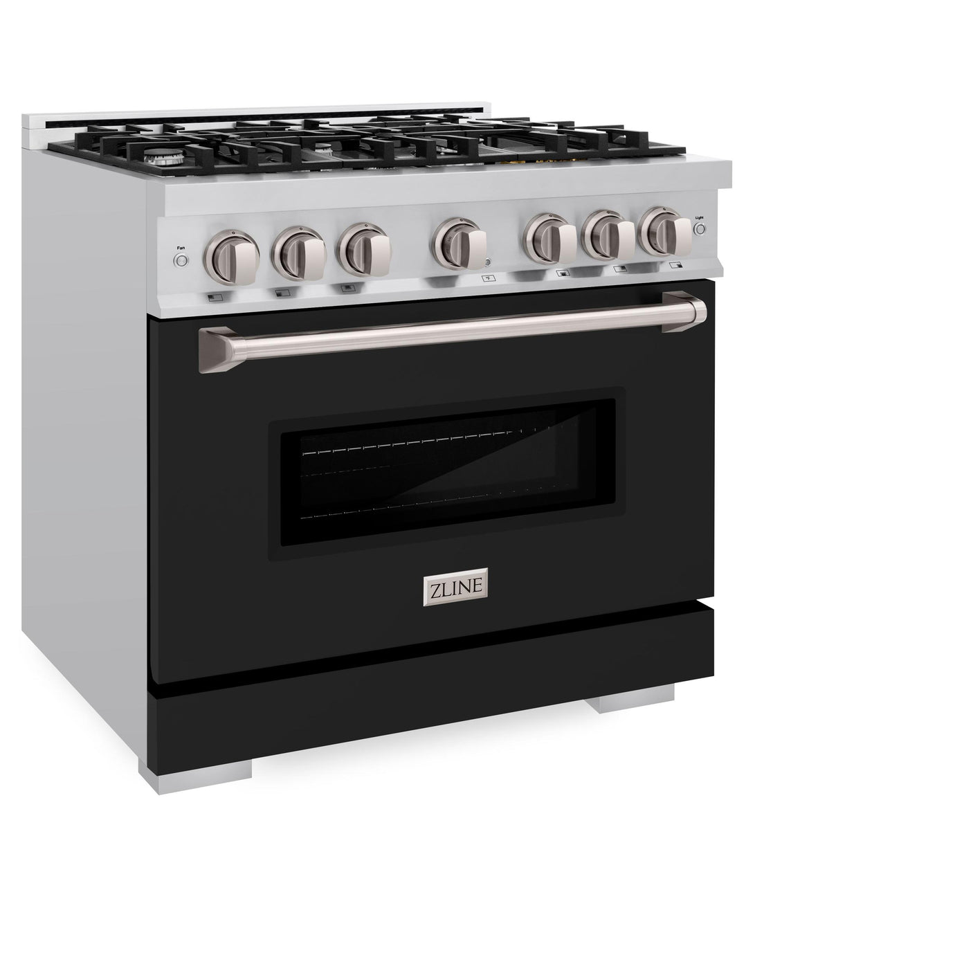 ZLINE 36 in. 5.2 cu. ft. Classic Dual Fuel Range with 6 Burner Gas Cooktop and Electric Convection Oven in DuraSnow' Stainless Steel (CDRS-36)