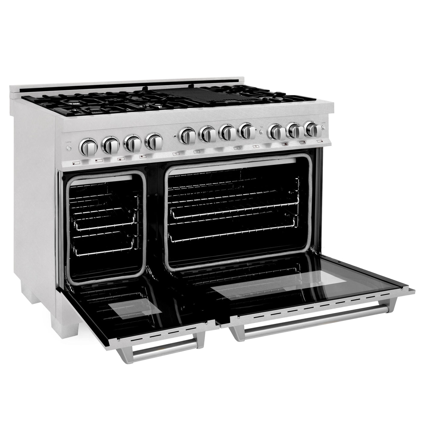 ZLINE 48" 6.0 cu. ft. Range with Gas Stove and Gas Oven in ZLINE DuraSnow Stainless Steel® (RGS-SN-48) [Color: Red Matte]