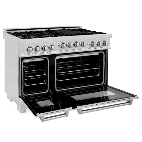 ZLINE 48" 6.0 cu. ft. Range with Gas Stove and Gas Oven in ZLINE DuraSnow Stainless Steel® (RGS-SN-48) [Color: Durasnow Stainless Steel]