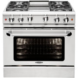 36" Gas Convection Range with 6 Sealed Burners 19K BTU + 12" Griddle