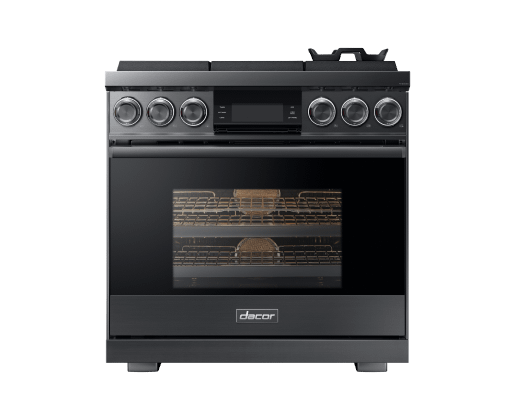 36" Pro Gas Range, Graphite Stainless Steel, Natural Gas