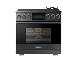 36" Pro Gas Range, Graphite Stainless Steel, Natural Gas