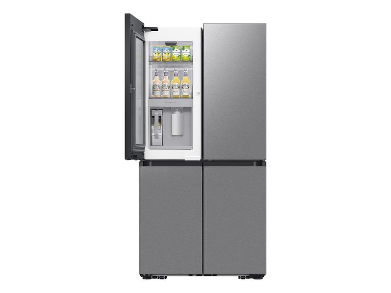 Bespoke Counter Depth 4-Door Flex™ Refrigerator (23 cu. ft.) with Beverage Zone™ and Auto Open Door in Stainless Steel