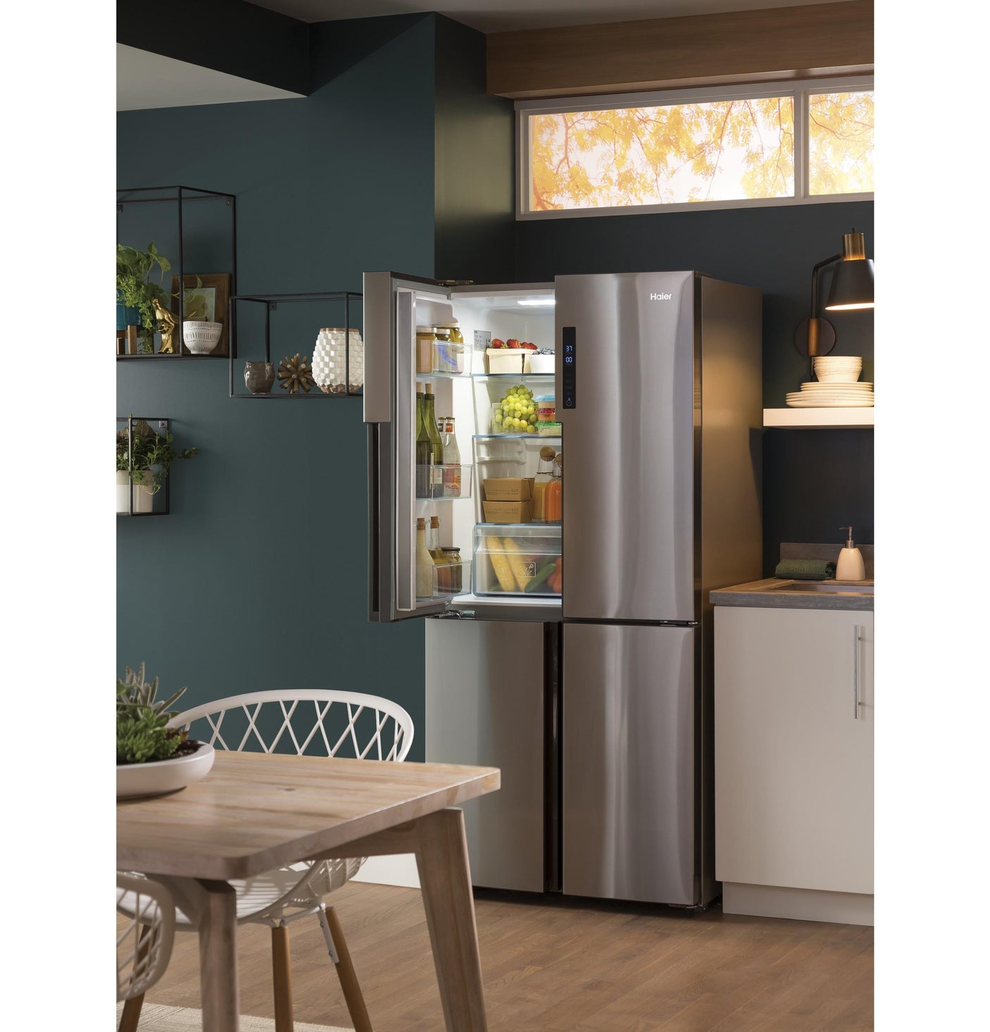 Haier ENERGY STAR® 16.8 Cu. Ft. Quad Door Refrigerator